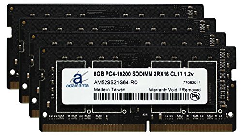 Adamanta 32GB (4x8GB) m[gp\RAbvO[h Lenovo Thinkpad P71p Intel i7vZbT[t DDR4 2400Mhz PC4-19200 SODIMM 2Rx16 CL17 1.2v RAM 