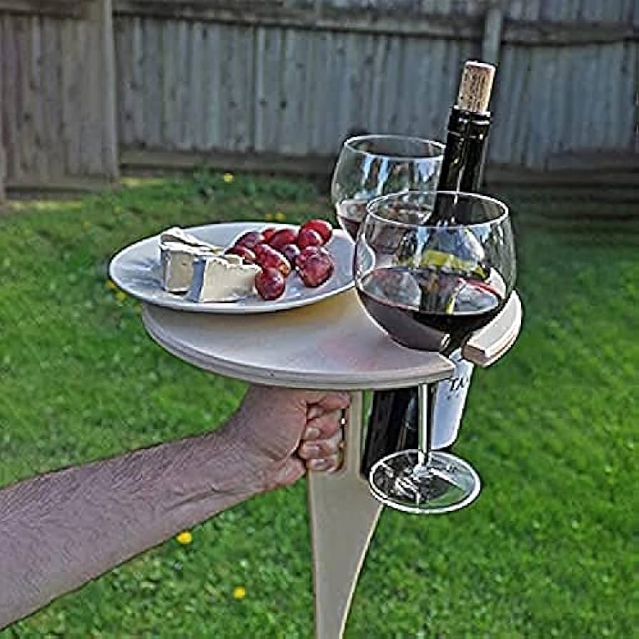 ポータブルピクニックテーブル　ピクニックワインテーブル　9個セット　キャンプ Amazon | キャンプ レジャーテーブル ポータブル ワイン