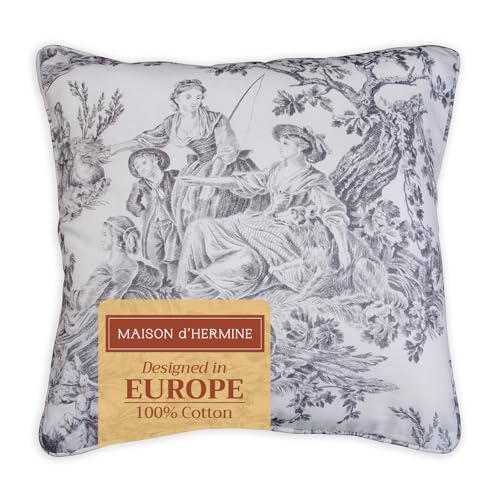 Maison d' Hermine Throw Pillow Covers 100% Cotton (20" x 20" - Pack of 1)