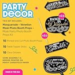 Big Dot of Happiness Photo Booth Props Kit - 10-Piece Masquerade Props, DIY Assembly Prop Stick, Photo Booth Prop, Premium Cardstock Party Decorations - Image 2
