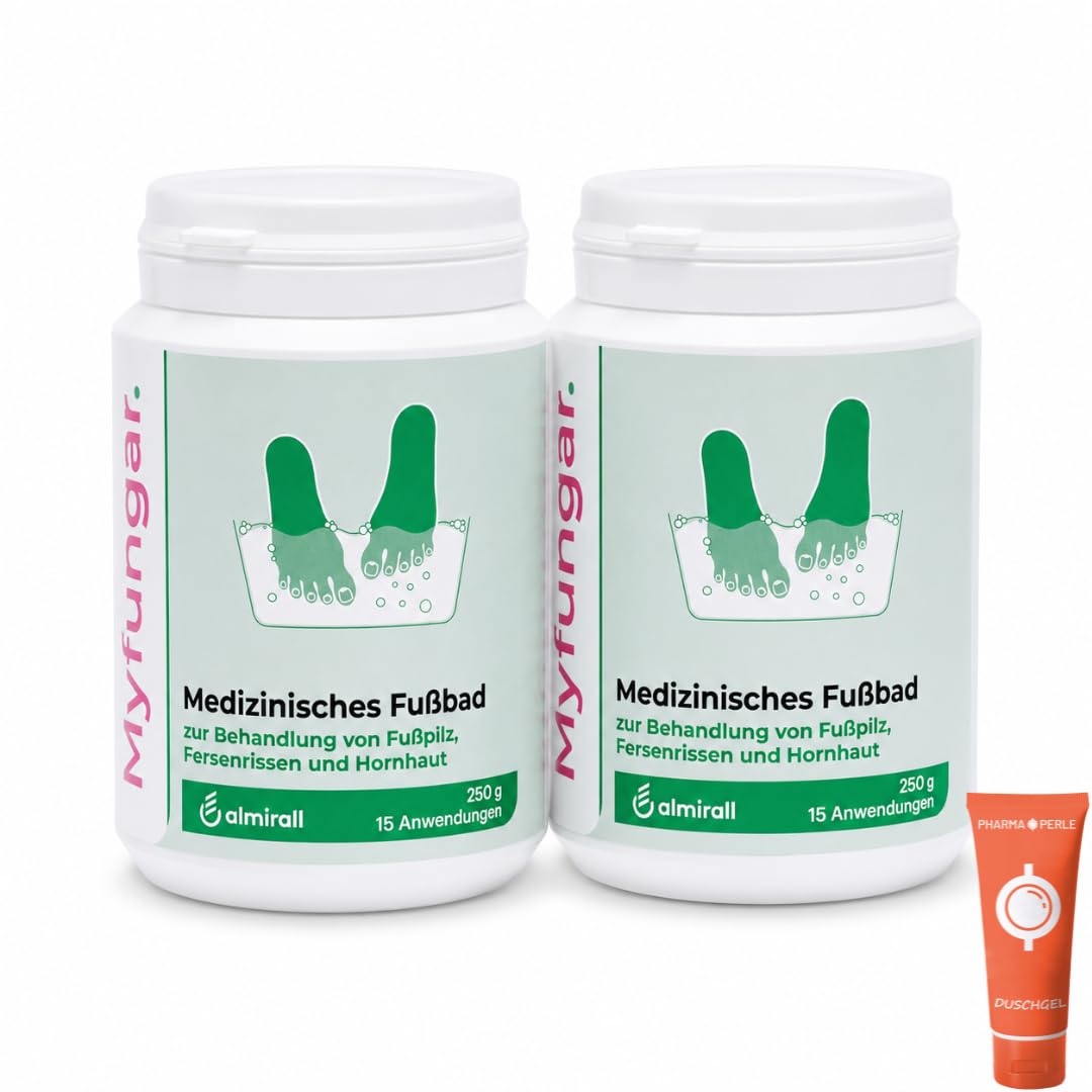 Medizinisches Fußbad 250 g, Fußpflege bei Hornhaut, Fußpilz, Fersenrissen (2x)