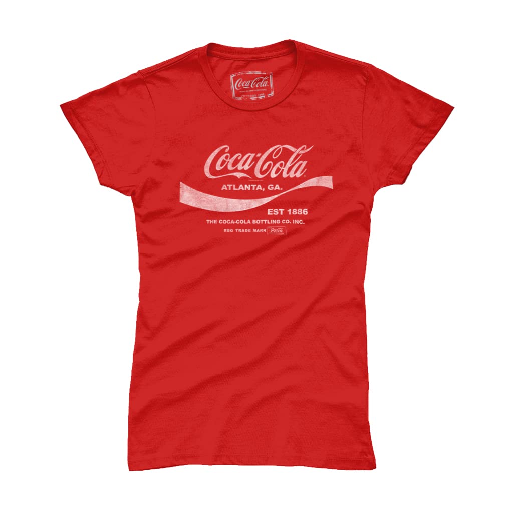 Coca-Cola Women's Red Coca Cola Drink 1886 T-Shirt