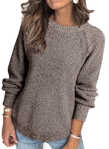 Dokotoo Womens Oversized Sweaters 2025 Long Sleeve Waffle Knit Casual Chunky Pullover Sweater Fall Outfits Clothes