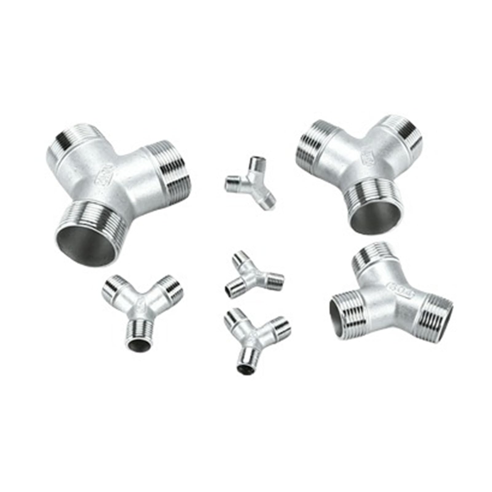Conector T Y 3 Vías Acero 304, Roscado