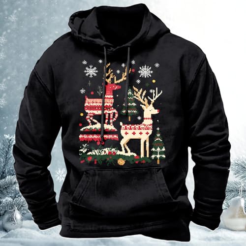 Image of domirica Hoodies For Men Western Cowboy Pullover Big And Tall Comfort Fashion Cool Novelty Graphic Hooded Sweatshirt