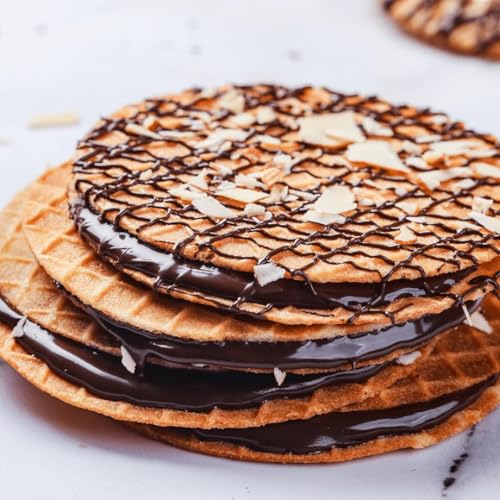Image of NOVANOVA Assorted Belgian & Dark Chocolate Waffle Cookies - Box Of 12 - Vegetarian, 100% Eggless | No Added Preservatives - 120 G