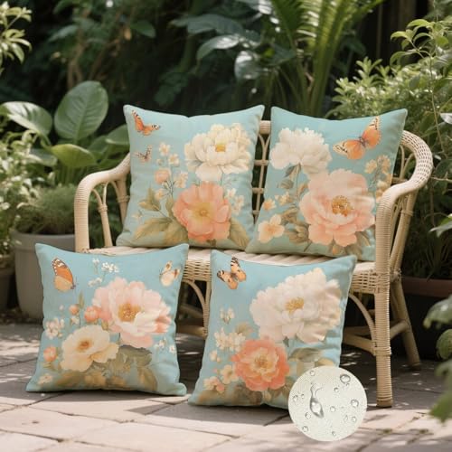 Coussin décoratifs canapé imperméable rose 45x45 contre la pluie k-934