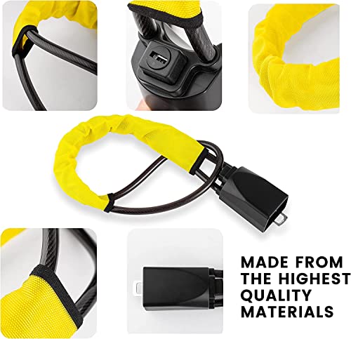 Zento Steering Wheel Lock Seat Belt Lock - Anti-Theft Security Device For Car Theft Prevention - Universal Fit For Most Cars Truck Suv Van - Wire Cable Lock With Keys (Locking Device 2) #TOP6