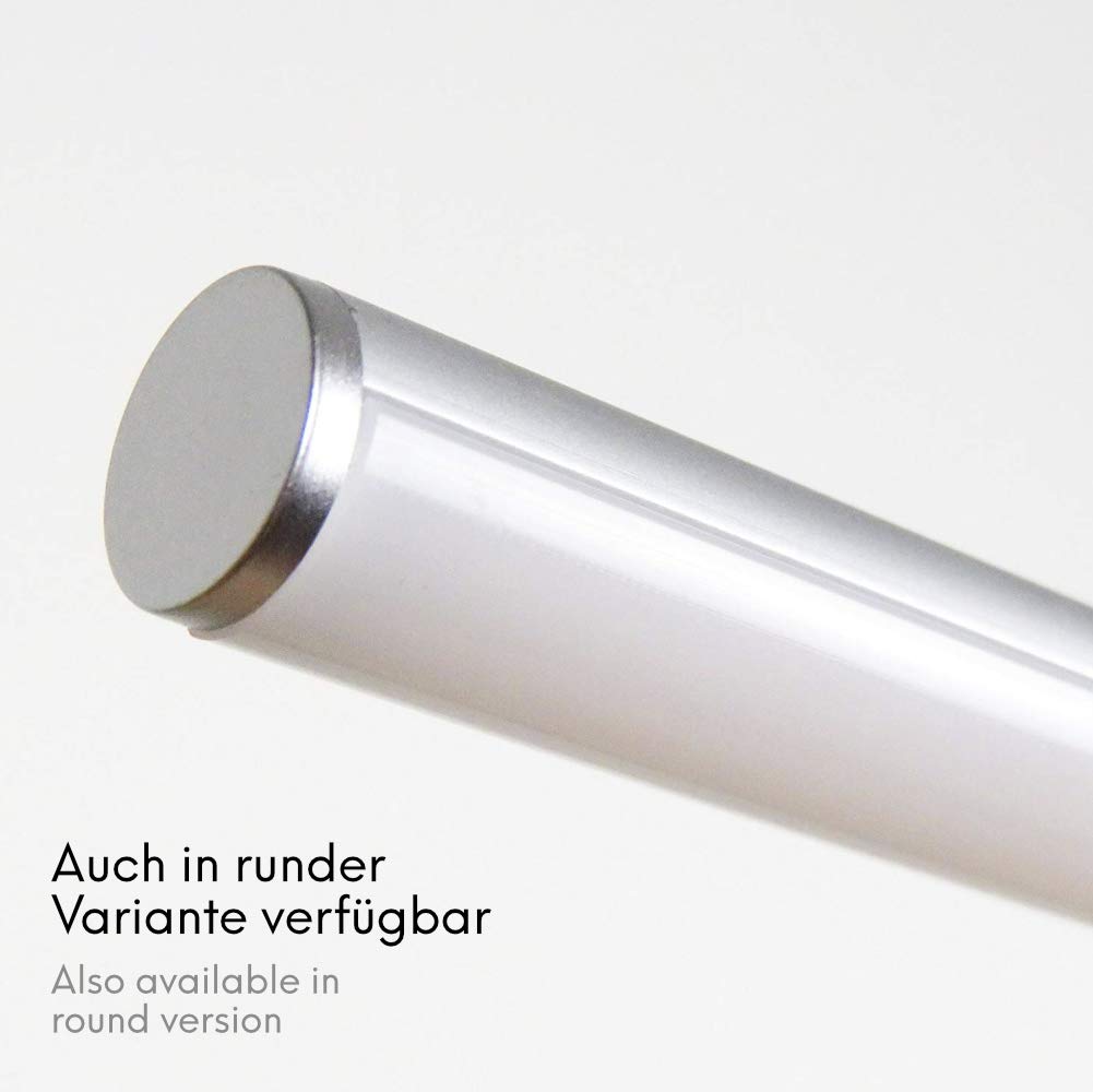 Minify - Set di 4 lampade LED per armadio, 600 mm, colore: Cromo/Argento 3er Set Warmweiss Silbergrau [Classe di efficienza energetica A+]