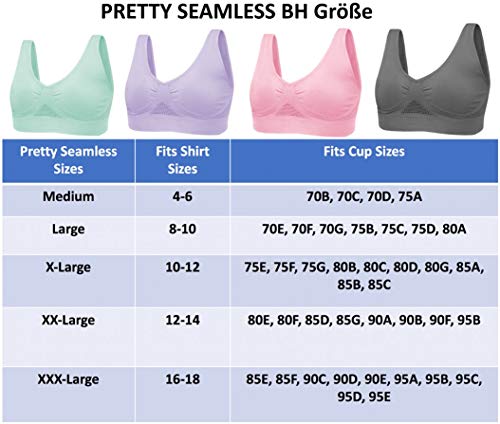 Pretty Seamless 4-Pack Women'S Seamless Wireless Cooling Unpadded Comfort Bra thumb #5