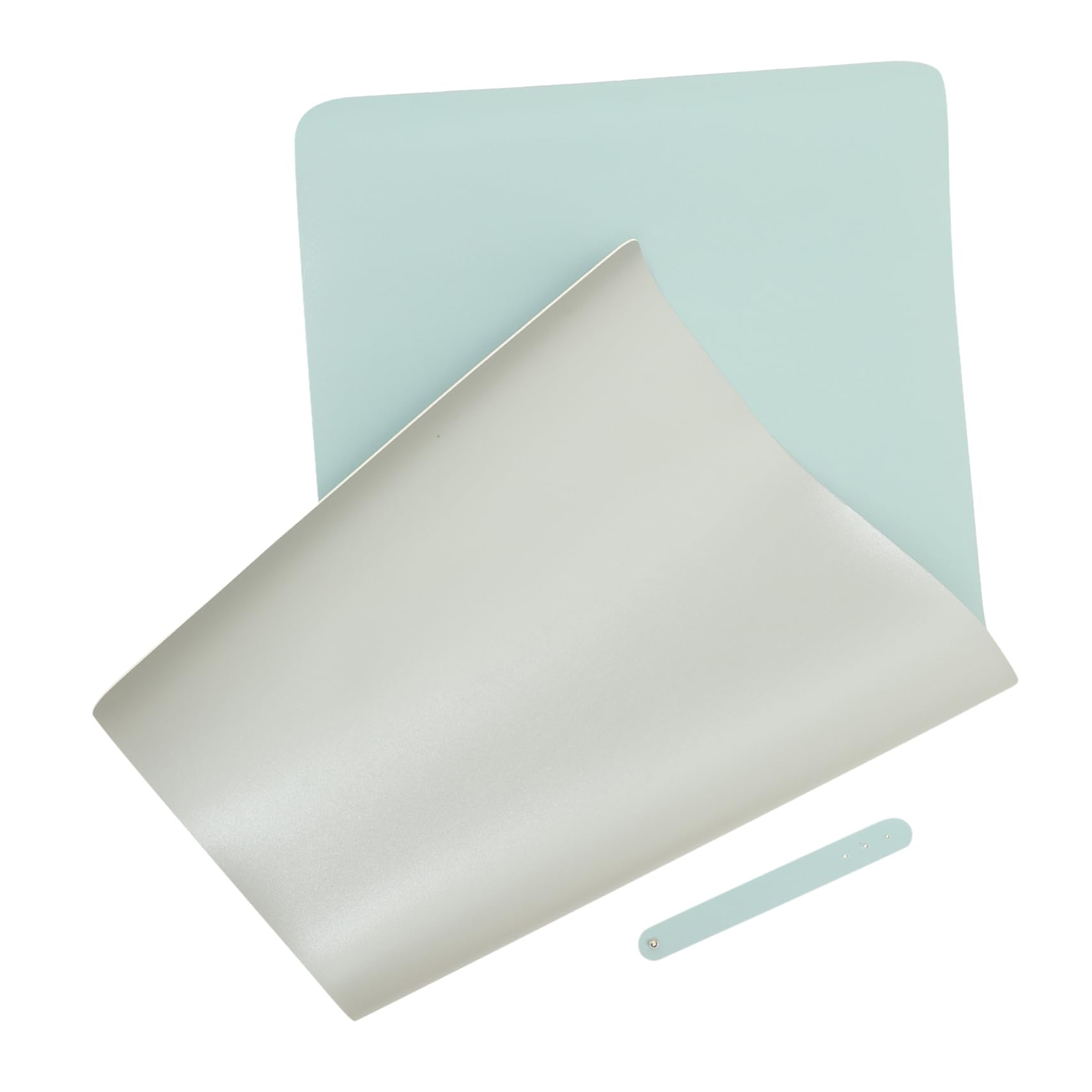 Set de table rectangulaire similicuir bleu anti-tache pour proteger votre table en bois