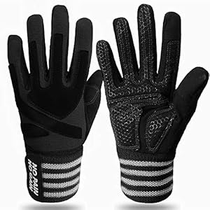 FINGER TEN Weight Lifting Gloves Gym with Wrist Support for Men Women Full Palm Protection Grip, Work Out Gloves fit Pull Ups Sport Training Fitness