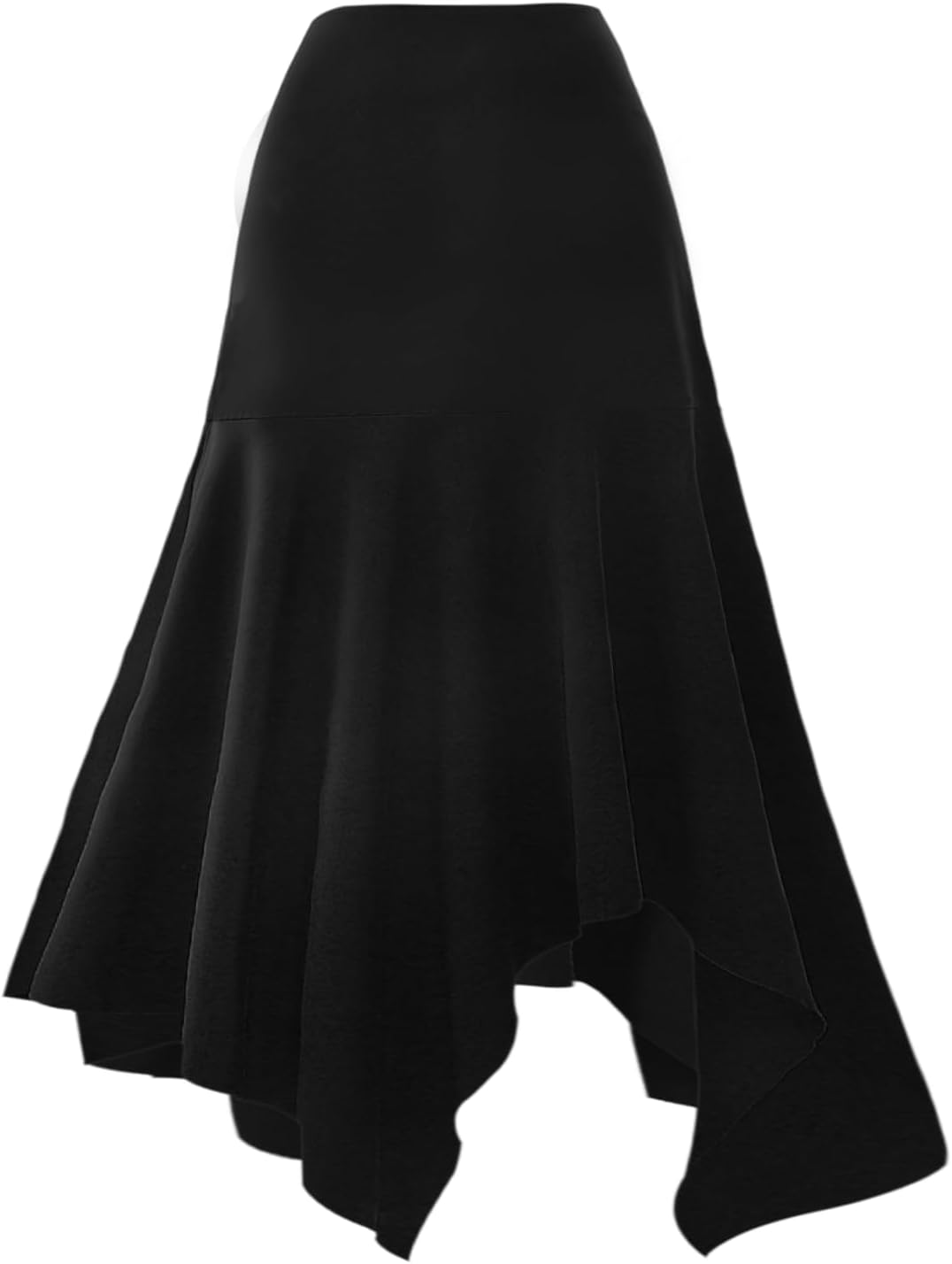 BXT Women's Medieval Corset High Waist Asymmetric Skirt Renaissance Role Play Skirt Halloween Cosplay Party Witch Costume
