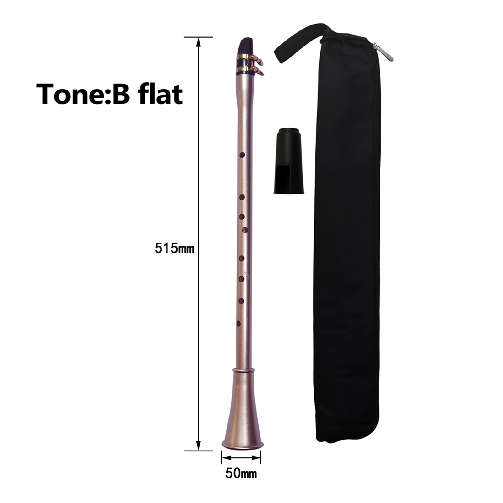 Sassofono Tascabile ABS Sax Mini Sassofono Portatile Piccolo Sassofono con Borsa per Il Trasporto Strumento A Fiato Sassofono (Color : BB Key)