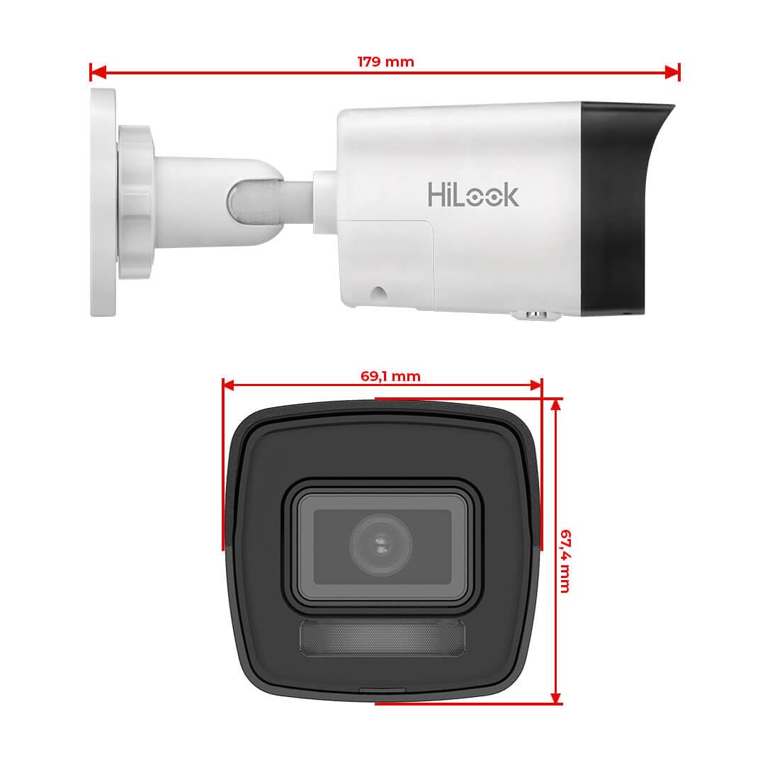 HiLook® by HIKVISION Überwachungskamera Set mit KI Personenerkennung und Hybrid Light Farbnachtsicht 8MP 4K PoE 8 Kameras IP67 wetterfest 2TB NVR vandalismusgeschützt Outdoor App Steuerung