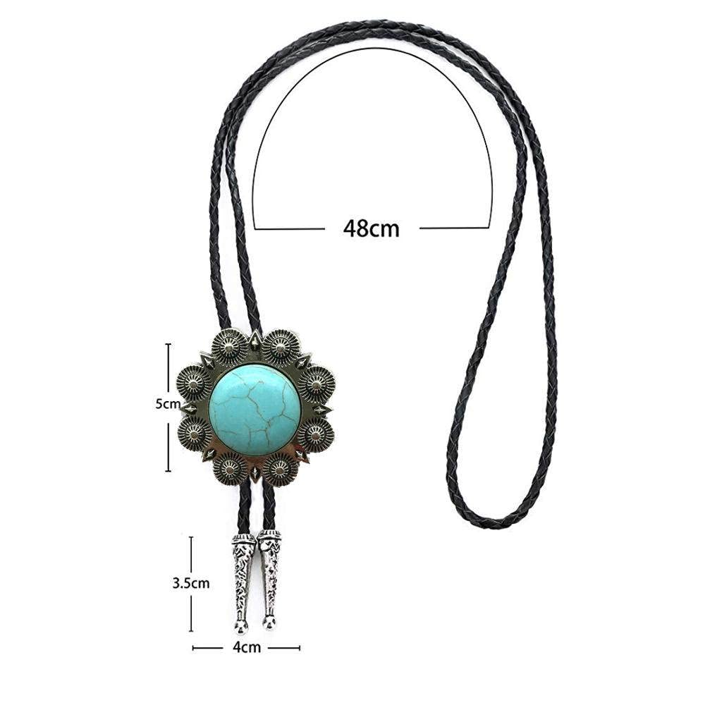 cravatta bolo, For uomo donna distintivo rotondo vintage turchese - cravatta