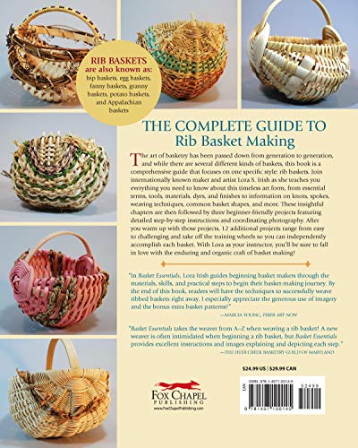 Basket Essentials: Rib Basket Weaving: Techniques and Projects for DIY Woven Reed Baskets (Fox Chapel Publishing) Traditional Methods, Step-by-Step, with 15 Patterns for Egg, Potato, and Appalachian - Image 2