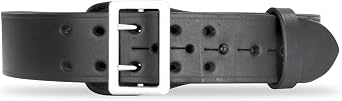 First Class Leather Sam Browne Security Duty Belt Leather-Lined, 2.25 Width Plain Duty Belt