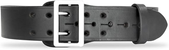First Class Leather Sam Browne Security Duty Belt Leather-Lined, 2.25 Width Plain Duty Belt