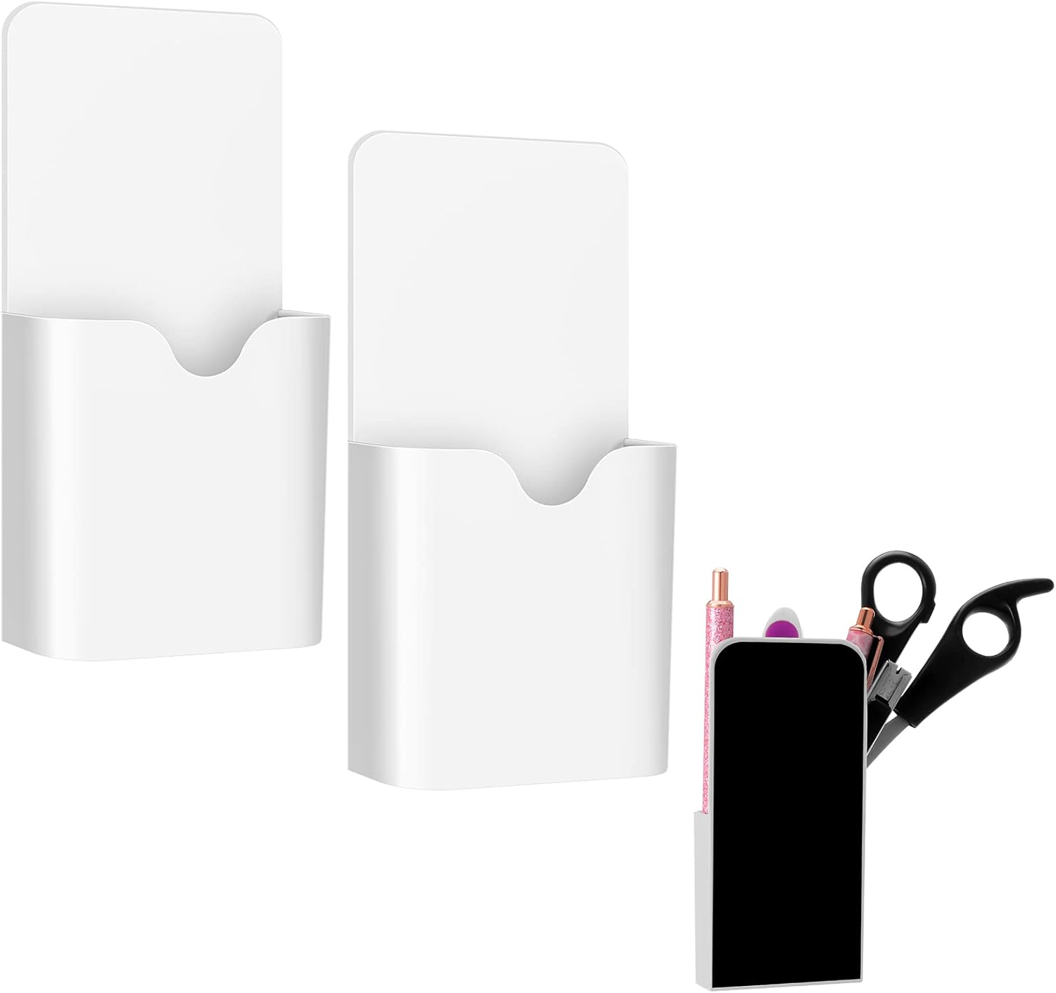 Cerolopy 2pcs Pen Holder, White Marker Holder Pen And