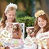 SUNBEAUTY 14 Pcs Tea Party Photo Booth Props Tea Party Decorations Alice in Wonderland Party Supplies Garden Party Bridal Shower for Girls Women #5