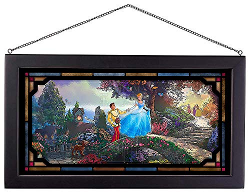 Thomas Kinkade Cinderella Wishes Upon A Dream 13″ x 23″ Framed Glass Art