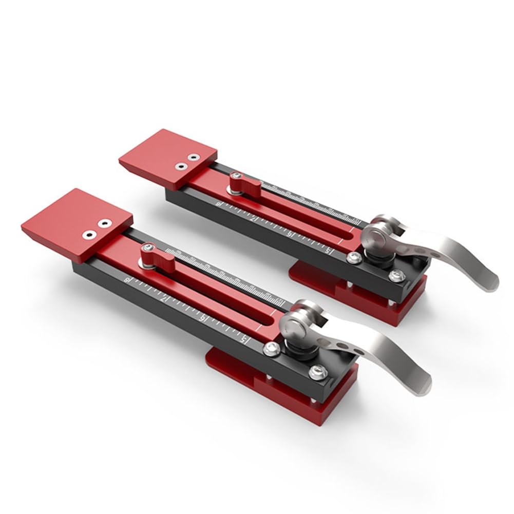 Barfeery 2pc Wall Panel Install Tool Aluminum Adjustable Stepped Board Install Jig,Metric Inch Double Scale