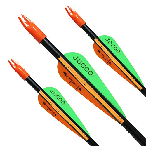 Jocoo 28 Inch Fiberglass Arrows, Archery Practice Target Training Arrows with Safe Blunt Tips for Youth or Beginners on Recurve Bow Long Bow - Thumbnail 5