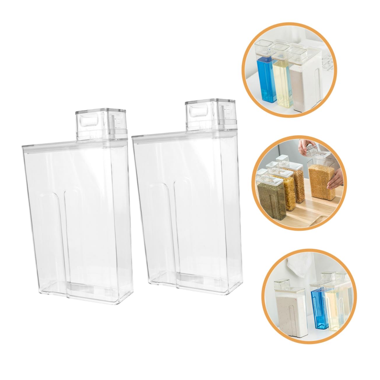 2piezas Botellas De Lavandería Rellenables De Transparente para Líquidos Detergentes y Jabones para Almacenamiento De Loción Baño
