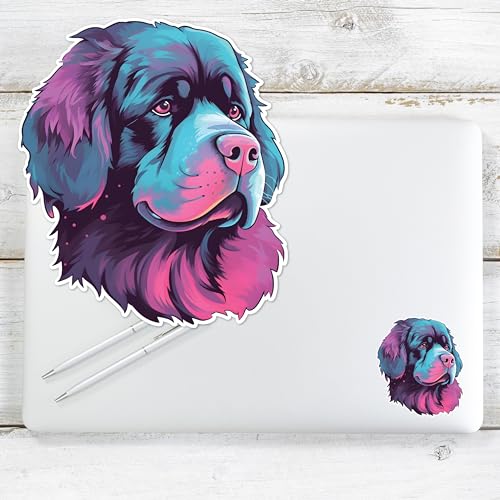 Image of Yoonek Graphics Newfoundland Dog Vinyl Decal Sticker for Car, Laptop, Tumbler, More. #009779-8