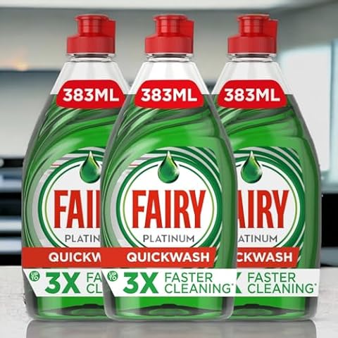 Fairy Platinum Quickwash Washing Up Liquid Original Cover