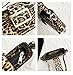 Leopard Print Shoulder Bag Cheetah Print Hobo Handbag Women Leather Vintage Clutch Handbag Purse (Black)