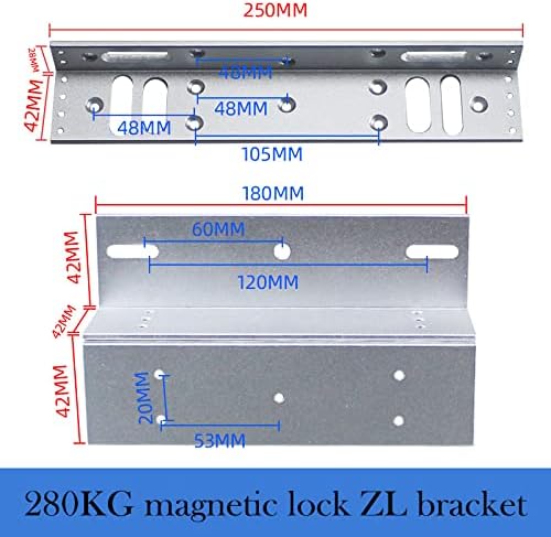 YAVIS ZL Bracket For 280KG 600lbs Holding Force Electric Magnetic Lock Inward Door Access Control - Image 4