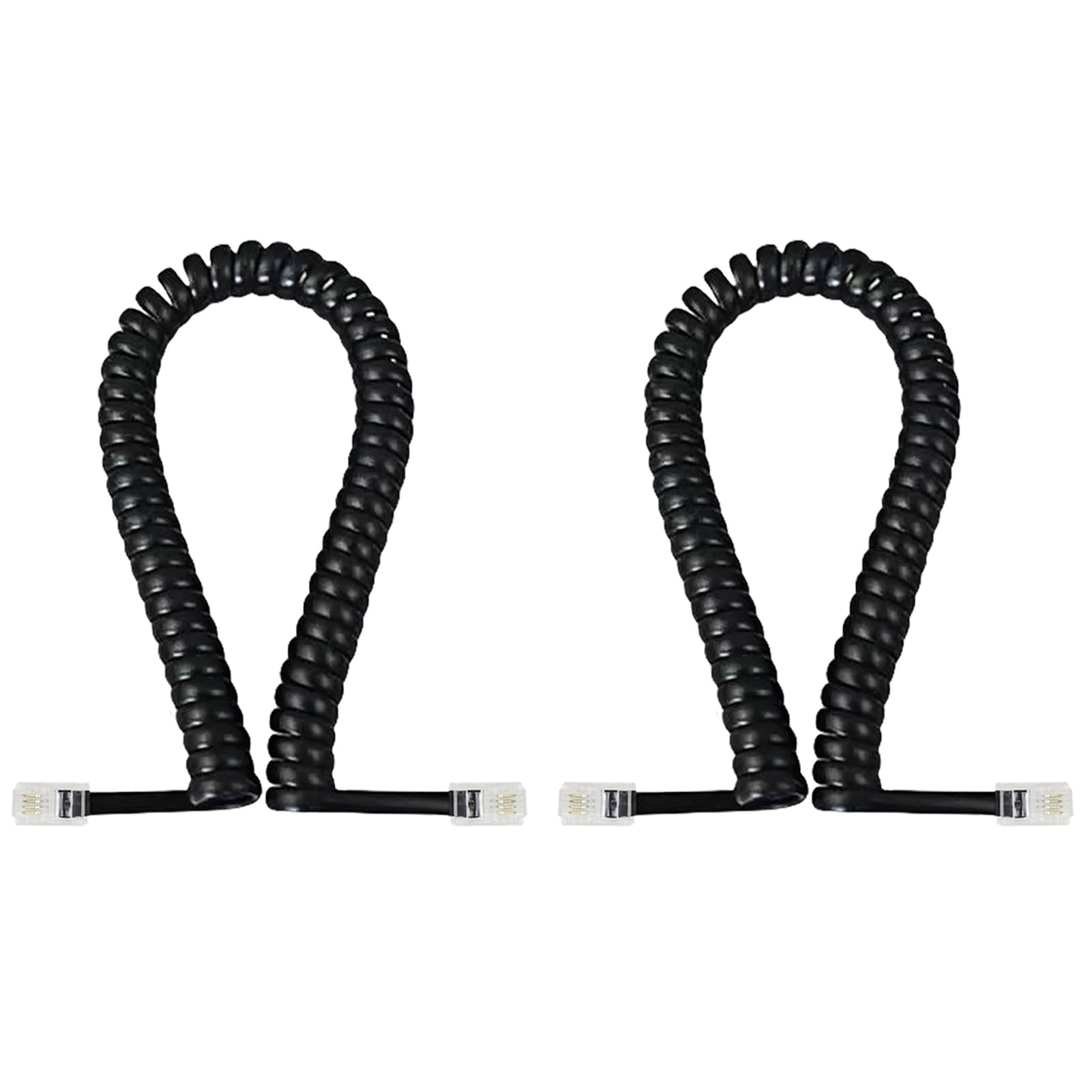 Cable Telephonique, 2 Pièces Cable Telephone Fixe 2,8 Mèter, Câble pour Combiné de Téléphone Fixe, Cable Telephone Fixe Rj9 Pour Téléphone Fixe du Bureau à Domicile, Noir
