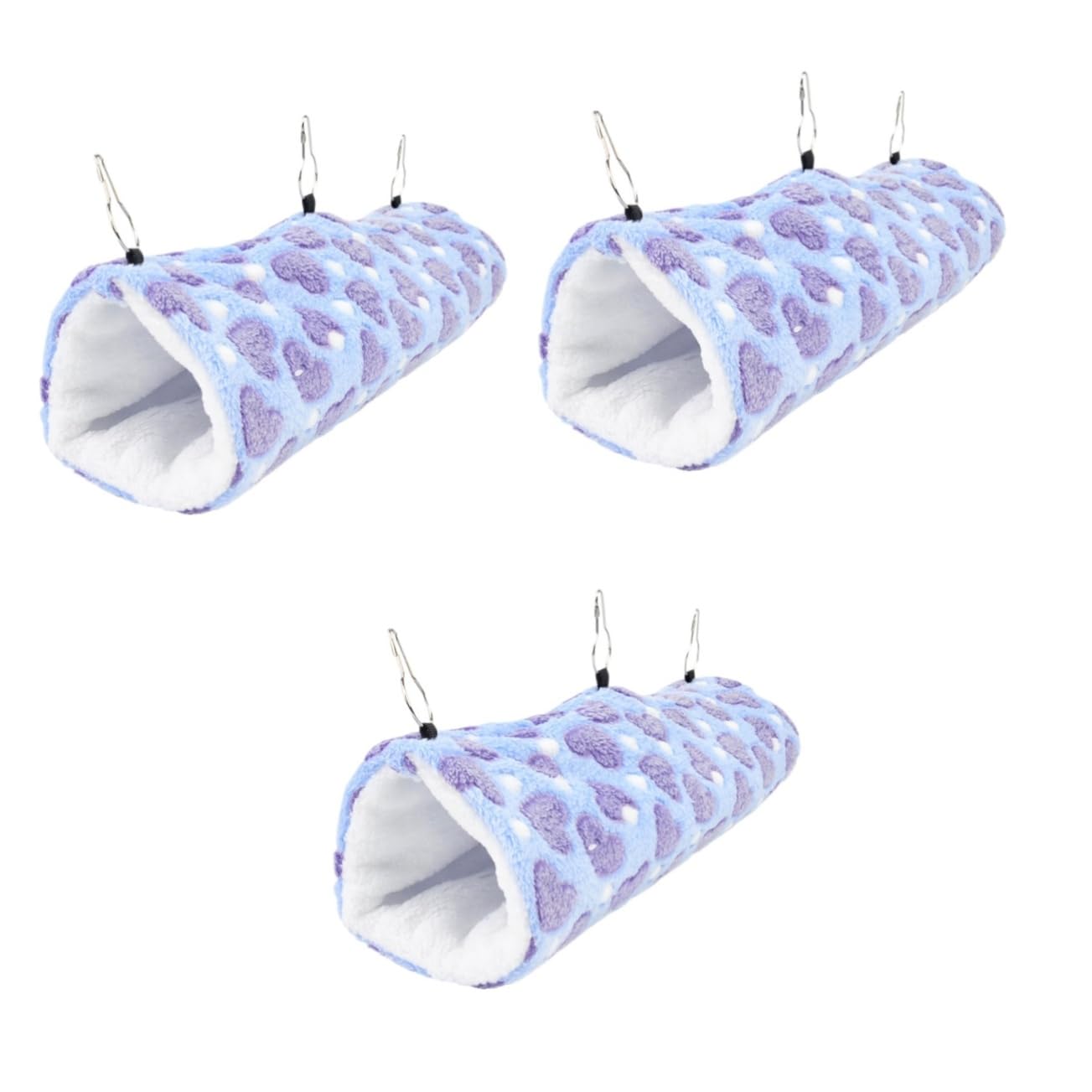 BESPORTBLE 3pezzi Hammock Per Criceti e Furetti Tunnel Appeso Per Piccoli Animali Comodo e Caldo Accessorio Per Gabbia Inverno Adatto Cincillà e Porcellini