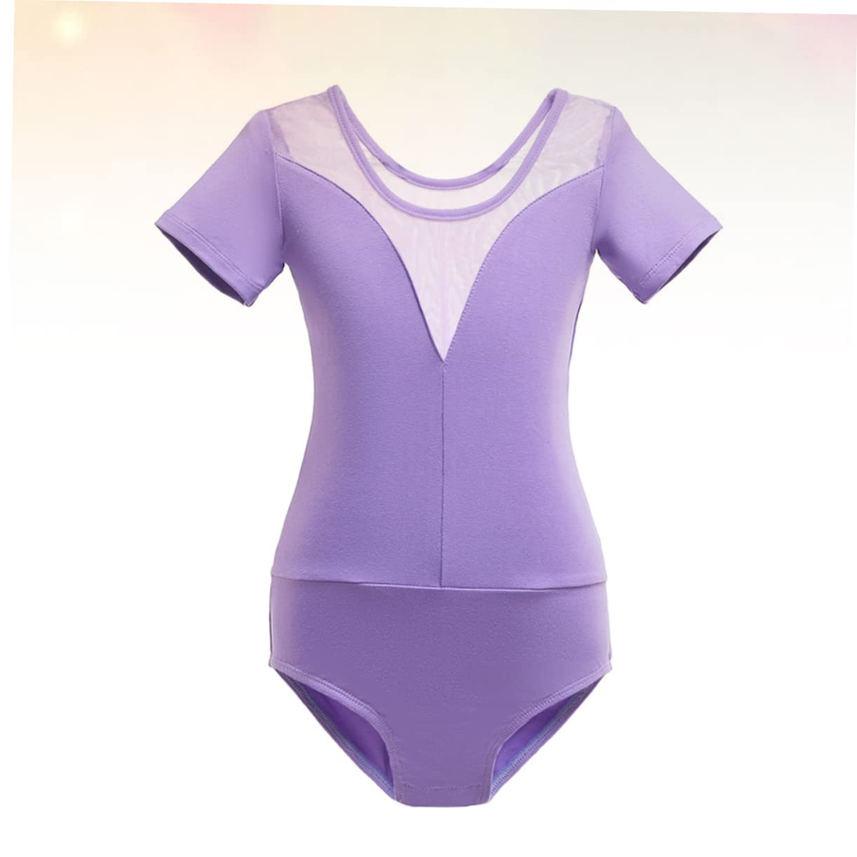 Ipetboom Ballet Training Skirt for Girls Soft and Comfortable One-piece Dress U-neck Design Size 110 Girls Ballet Dancing