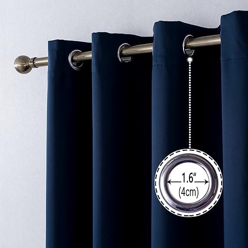 Miniatura 3 de MANGATA CASA Cortinas opacas con estrellas para dormitorio bonitos paneles de cortina de ventana con ojales para habitación de los niños cortinas