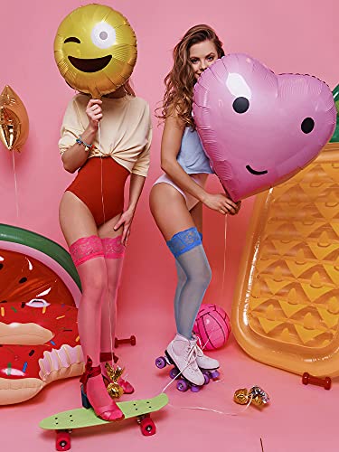 Image of Boao Women Thigh High Stockings Anti-skid Silicone Lace Stockings Silk Stocking Tights for Women and Girls Supplies