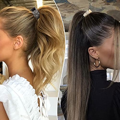 Noverlife 3Pcs Rhinestone Hair Claw Clips For High Ponytail, Small Metal Shark Hair Clips Ponytail Buckle Holder For Thick Long Hair, Decorative Hair Barrettes Hair Accessories For Women & Girls #TOP2