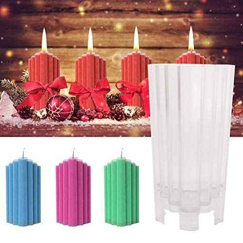 youngfate Kerzenform Zum Gießen Set Silikon Stumpenkerze Zylinder Weihnachten Weihnachtszeder Fondant DIY Aromatherapie… – Bild 4