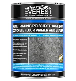 Everest Trade - Penetrating Polyurethane Concrete Dustproofer/Floor Primer & Sealer (Clear, 5 Litre)