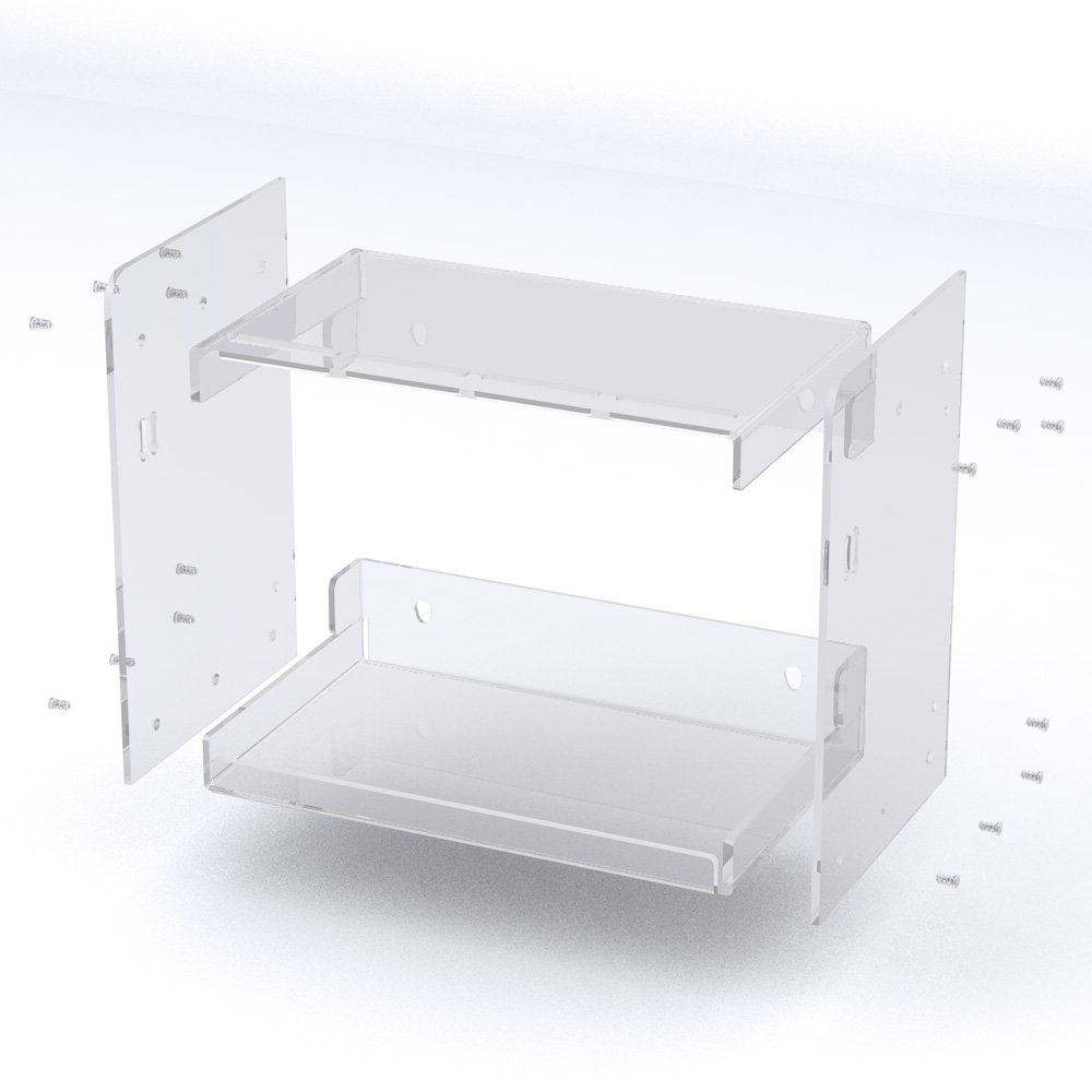 Dupla Marin Dosing Rack Smart I Moderner Depotständer für Dosieranlagen I Stand- oder Wandmontage möglich I Wandmontage bis max. 8 kg Belastung