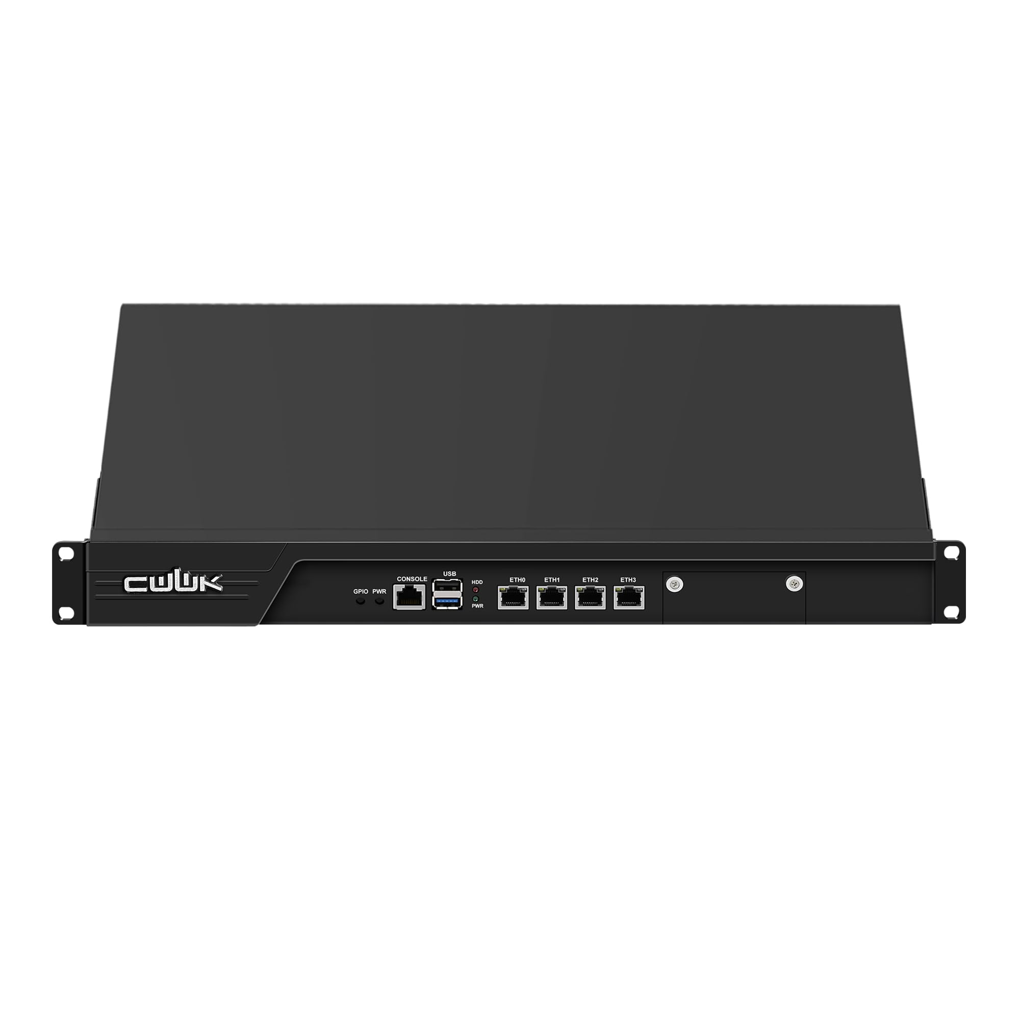 CWWK 1U N300 Firewall Appliance Rackmount PC, 4 Ports i226-V 2.5GbE LAN, 19” Rack Firewall Hardware, U2 OPNsense Homelab Server DDR5 8GB RAM 128GB SSD, Mini-PCIE, PCI-E x8, AES-NI