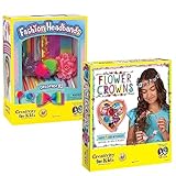 Creativity for Kids Make Your Own Fashion Headbands &amp; Flower Crowns Set, Hair Accessories Kit, Christmas, Easter, Halloween, Party Idea, Fancy Dress Costume, Women, Men Hairbands
