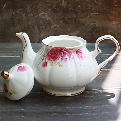 Jomop Tea Pot Handmade Ceramic Flowers (Pink) #TOP2