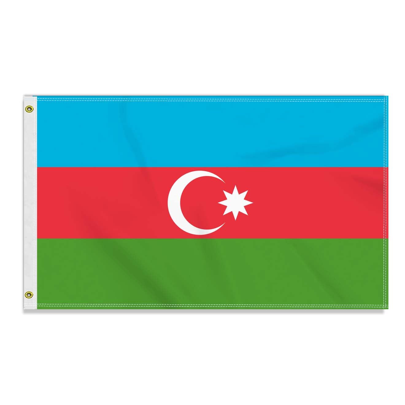 3×5 FT Azerbaijan Flag, Large 90×150 CM 150D Azerbaijani Outdoor Banner,Decor Garden With Brass Gromment — image 1