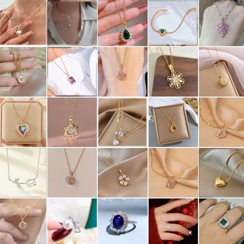 Image of Mystery Jewelry Jar Bundle,40-45 Piece Vintage Jewelry Set for Women,Surprise Mystery Box with Necklaces, Earrings, Bracelets, Rings, Hair Clips,Shoes Charm, Keychain,Brooches,Unique Gifts Idea for