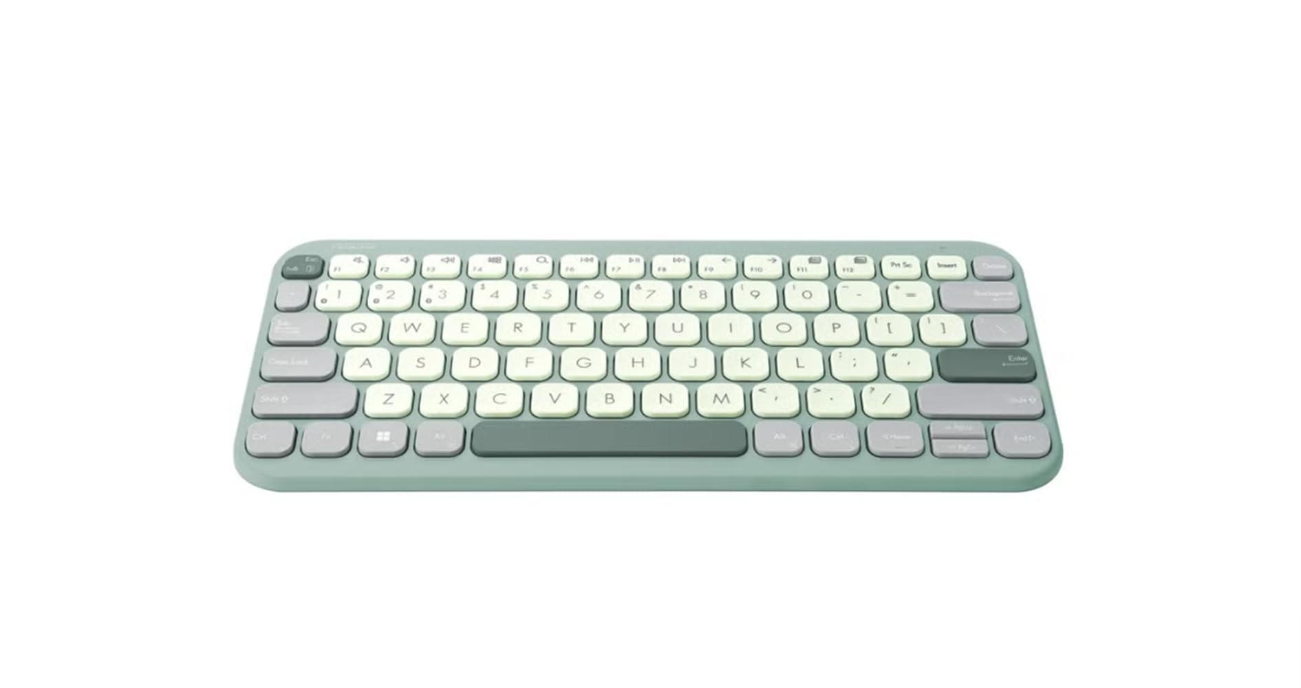ASUS Marshmallow Tastatur KW100, QWERTZ DE Layout, kabellos, Bluetooth, flaches Profil, Farbe Green Tea