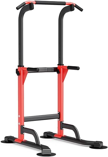 Miniatura 9 de Pull Up Dip Station For Home Gym Strength Training Fitness Workout Station Chin-Ups Push-Ups Pull-Ups Dip-Ups 330LBS T055CDC anaranjado