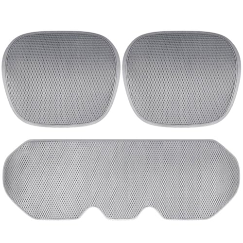Coussin de siège résistant à l'usure gris ensemble 3 pièces pour rafraîchir vos trajets